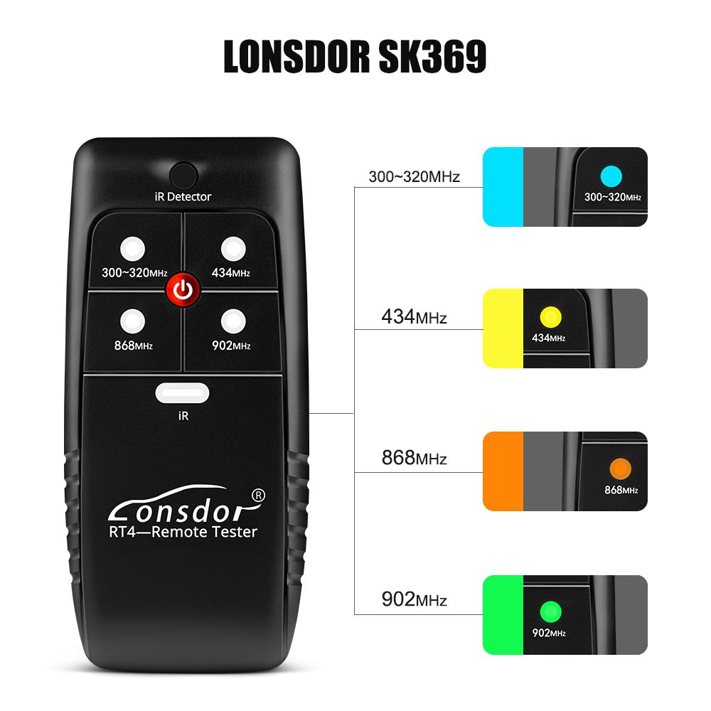 Lonsdor RT4 IR/FR Remote Tester for 868mhz 433mhz 902mhz 315mhz