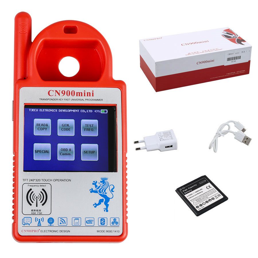 V5.18 CN900 Mini 900 Transponder Key Programmer Support Multi-Language for 4C 46 4D 48 G Chips