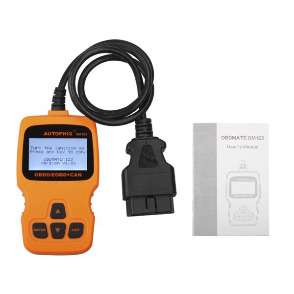 AUTOPHIX OM123 OBD2 EOBD CAN Hand-held Engine Code Reader (Orange Color)