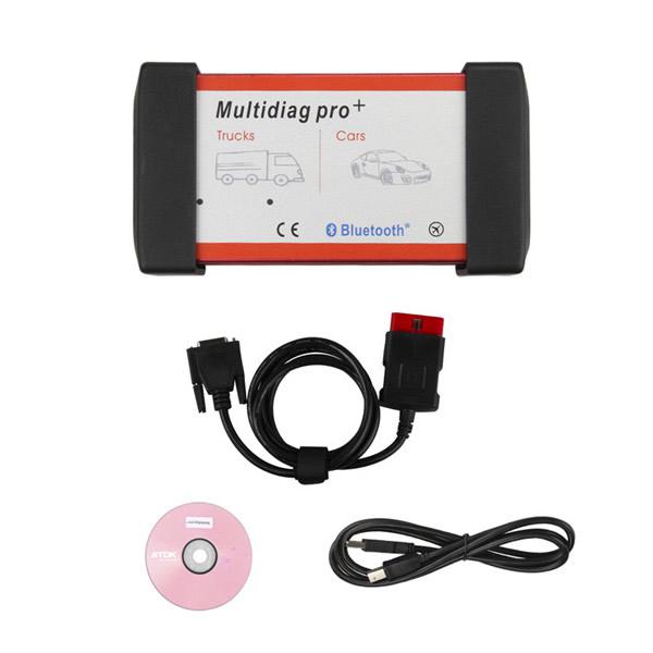 V2021.01 New Design Multidiag Pro+ For Cars/Trucks And OBD2 with Bluetooth Support Win8 Multi-Languages