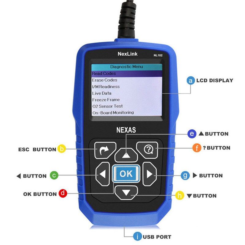 Heavy Duty Truck Diagnostic Scanner NEXAS NL102 OBD OBD2 for Volvo Scania Re-nault Truck Diesel Engine ABS Brake Diagnostic Tool