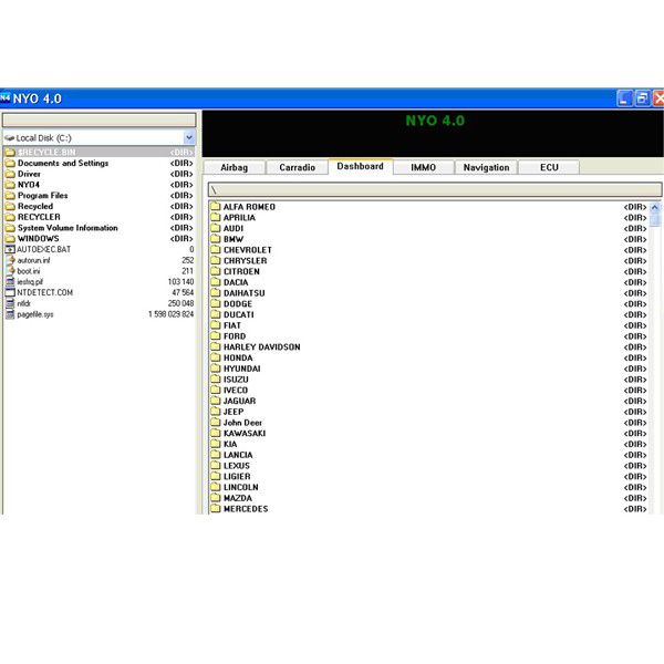 NYO V4.0 Full for Odometer RadioCar Airbag Navigator