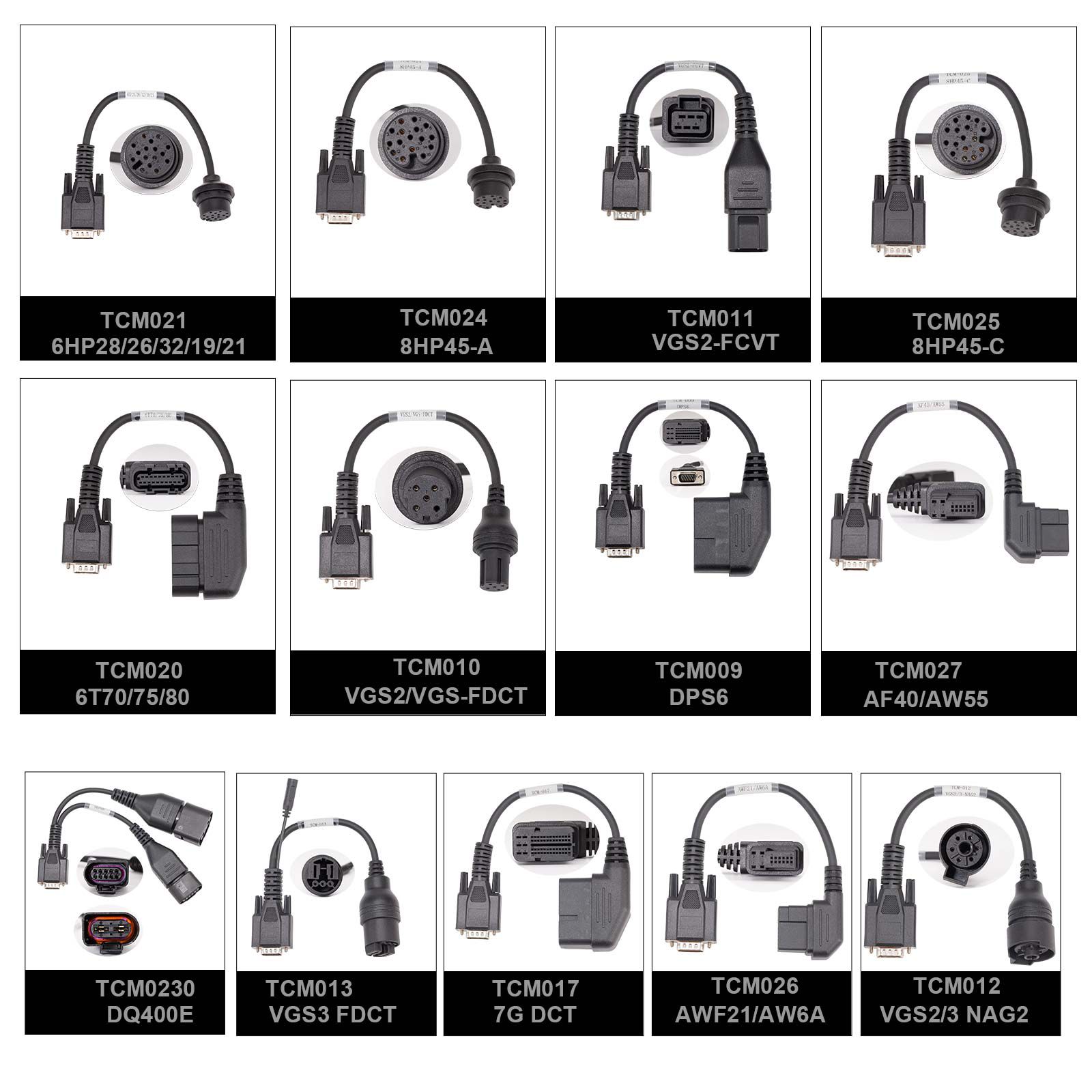 OBDSTAR TCM Connector Kit Full 25 PCS Set for Transmission Mileage Calibration and ECU Cloning Work with DC706 / G3