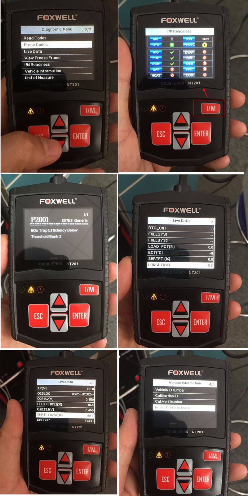 Original Foxwell NT201 Universal OBD2 EOBD CAN Scanner