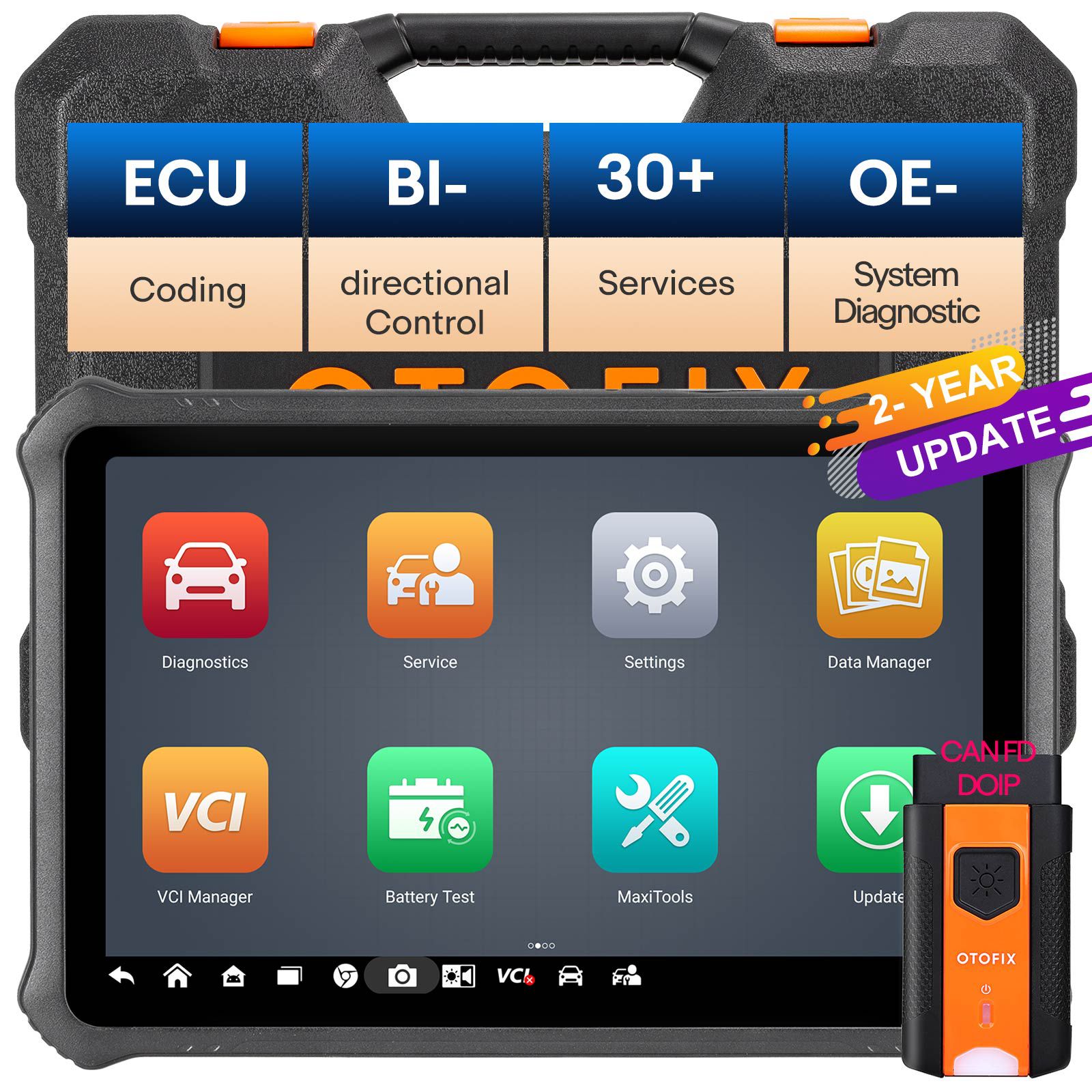 2025 OTOFIX D1 PROS Car Diagnostic Tool with Android 11.0 Support ECU Coding, 40+ Service, Full System, FCA AutoAuth