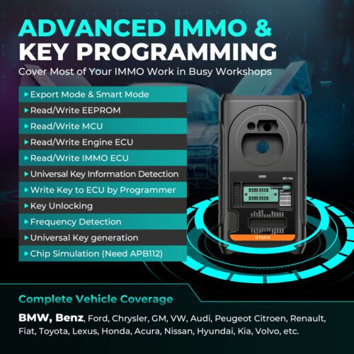 OTOFIX IM2 Advanced IMMO Key Programmer and Diagnostic Tool with XP1 PRO & V1 Flash Key FOB Programming Device Same Functions as IM608 Pro