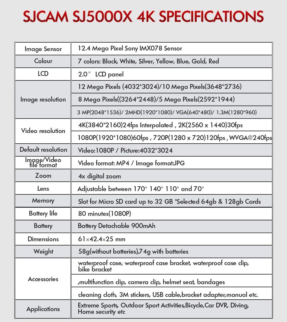 SJCAM SJ5000X Elite Action Camera