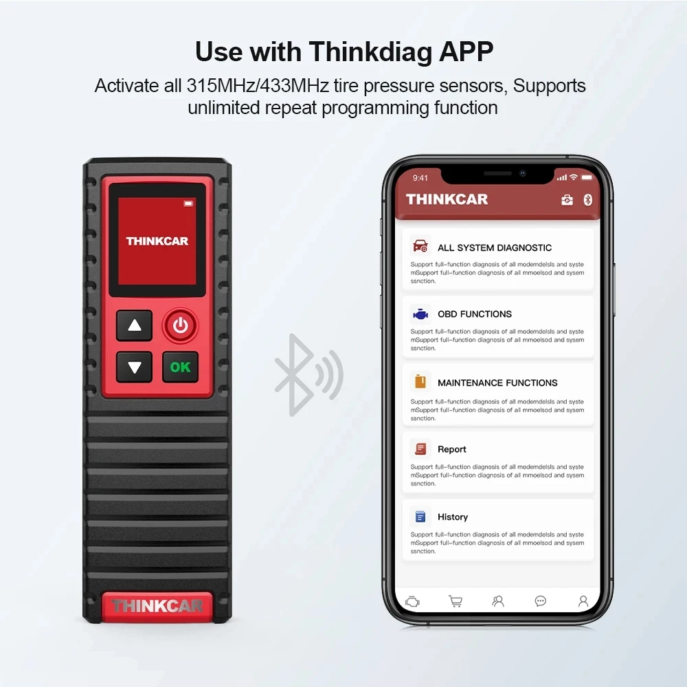 THINKCAR THINKTPMS G2 TPMS Car Tire Pressure Diagnostic Tool Activate 315/433MHz Sensor Programming Learning Tool For Thinktool