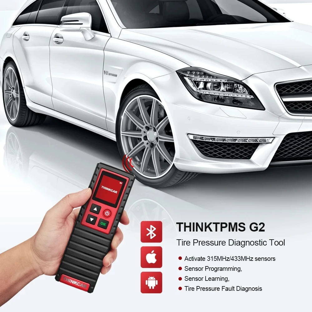 THINKCAR THINKTPMS G2 TPMS Car Tire Pressure Diagnostic Tool Activate 315/433MHz Sensor Programming Learning Tool For Thinktool