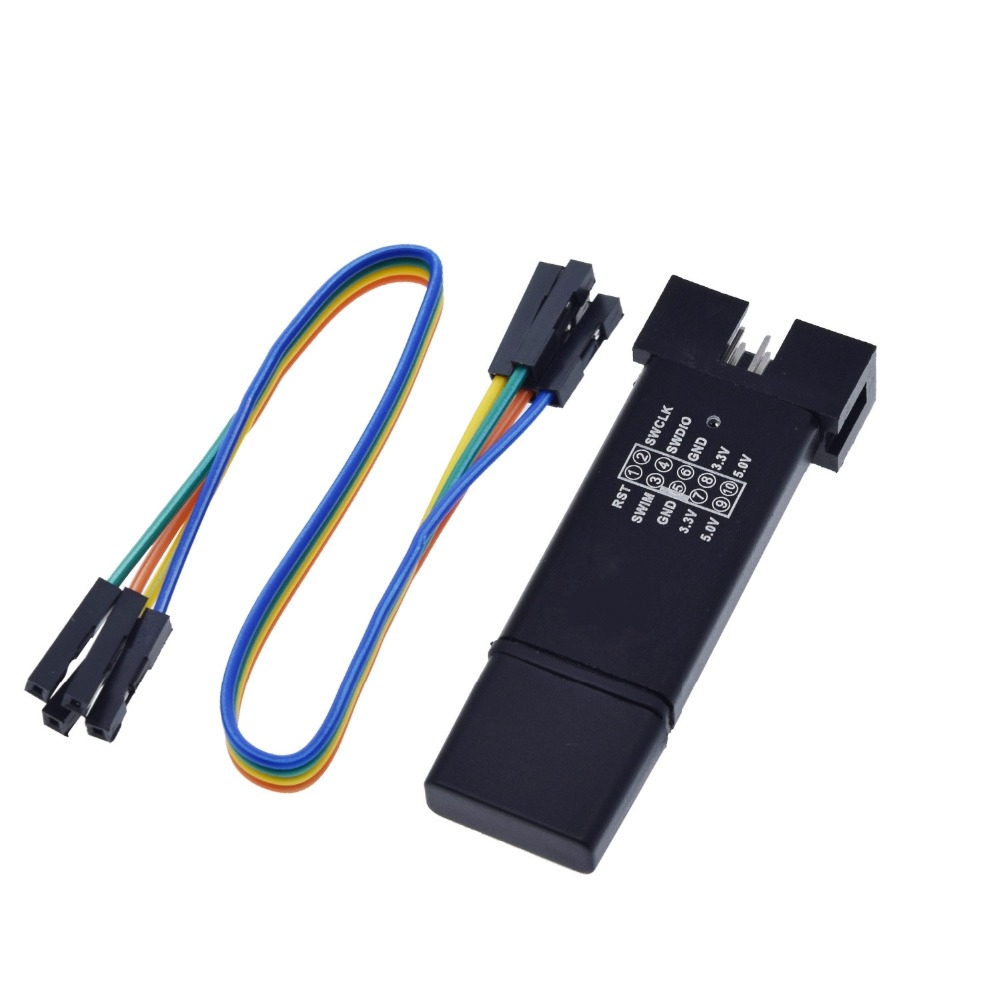 1Set ST LINK Stlink ST-Link V2 Mini STM8 STM32 Simulator Download Programmer Programming With Cover DuPont Cable ST Link V2