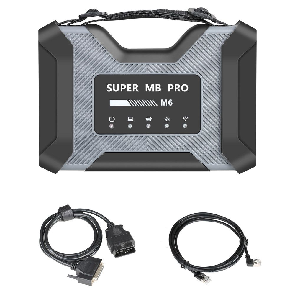 Super MB Pro M6 Wireless Star Diagnosis Tool with Multiplexer + Lan Cable + Main Test Cable