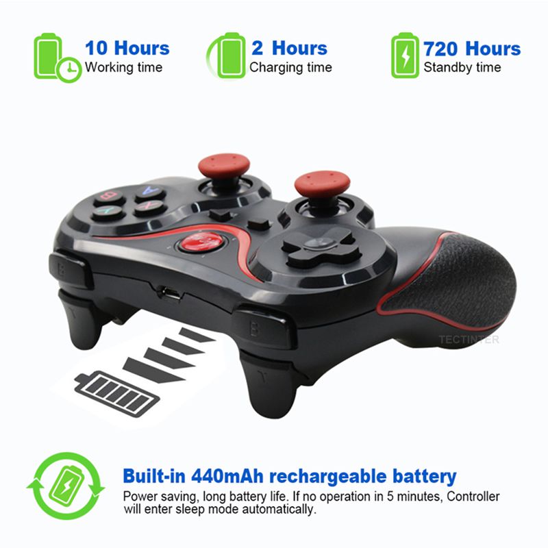 T3 X3 Wireless Joystick Gamepad PC Game Controller Support Bluetooth BT3.0 Joystick For Mobile Phone Tablet TV Box Holder