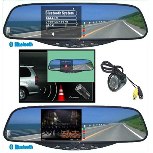 3.5"TFT Bluetooth Handsfree Kits--Bluetooth Stereo Handsfree Rearview Mirror NEW