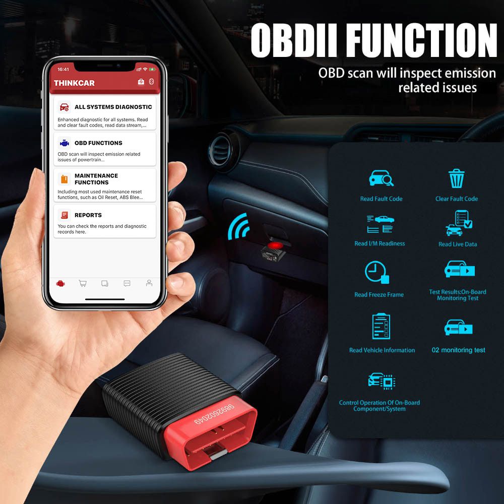  ThinkCar 2 ThinkDriver Bluetooth Full System OBD2 Scanner for iOS Android