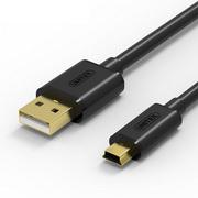 UNITEK Top Quality USB Cable USB 2.0 Mini 5pin data Cable- A Male to 5Pin B Male Cable(3M)-High-Speed with Gold-Plated Connectors - Black