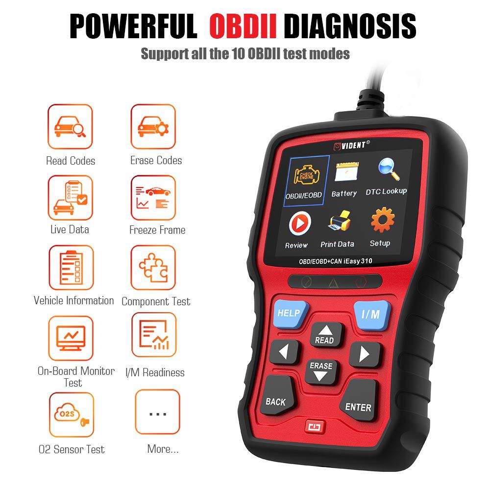  Vident iEasy310 OBD2 Scanner OBDII Code Reader and Car Diagnostic Tool OBD2 Automotive Scanner