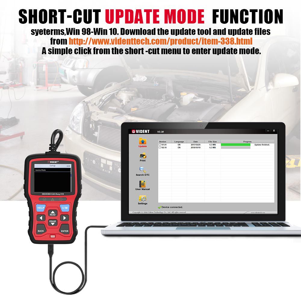  Vident iEasy310 OBD2 Scanner OBDII Code Reader and Car Diagnostic Tool OBD2 Automotive Scanner