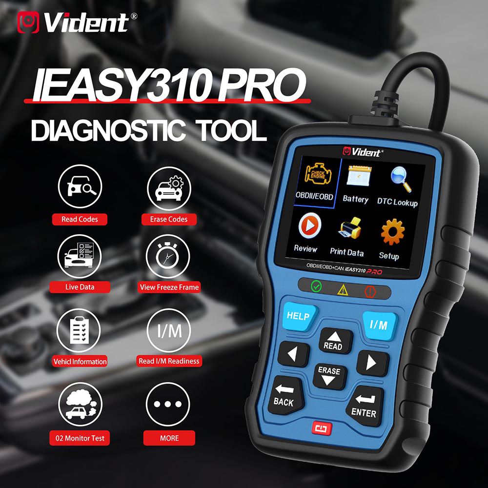 Vident iEasy310Pro CAN OBDII/EOBD Code Reader Multi-languages