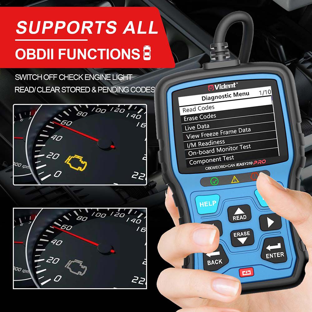 Vident iEasy310Pro CAN OBDII/EOBD Code Reader Multi-languages