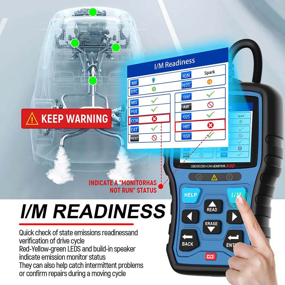 Vident iEasy310Pro CAN OBDII/EOBD Code Reader Multi-languages