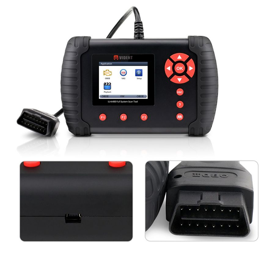 Original VIDENT iLink400 Full System Scan Tool Single Make Support ABS/SRS/EPB//DPF Regeneration/Oil Reset