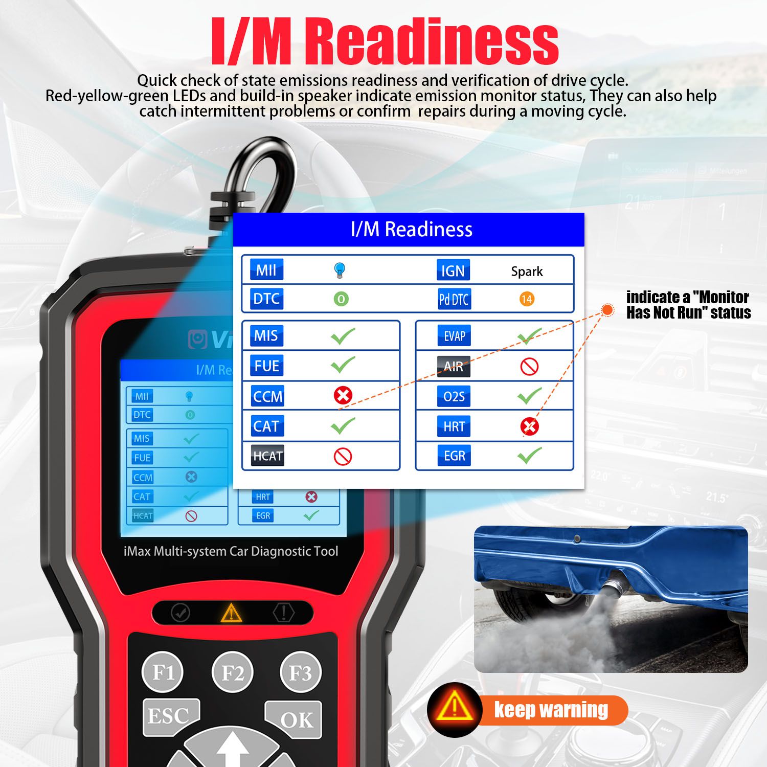 VIDENT iMax4305 OPEL Full System Car Diagnostic Tool for VAUXHALL OPEL Rover Support Reset/OBDII Diagnostic/Service