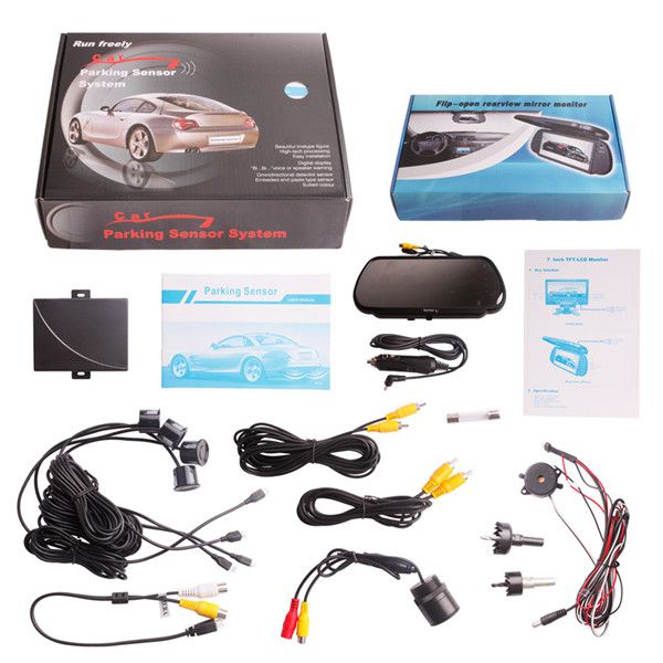 Video Parking Sensor With Camera and 7" TFT Monitor