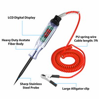 6V 12V 24V DC Car Truck Voltage Circuit Tester Digital Display Long Probe Pen Light Bulb Automobile Diagnostic Tools Auto Repair