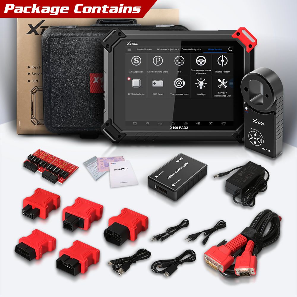 XTOOL X100 PAD2 Pro with KC100 Programmer Full Configuration Support VW 4th & 5th IMMO & Special Functions