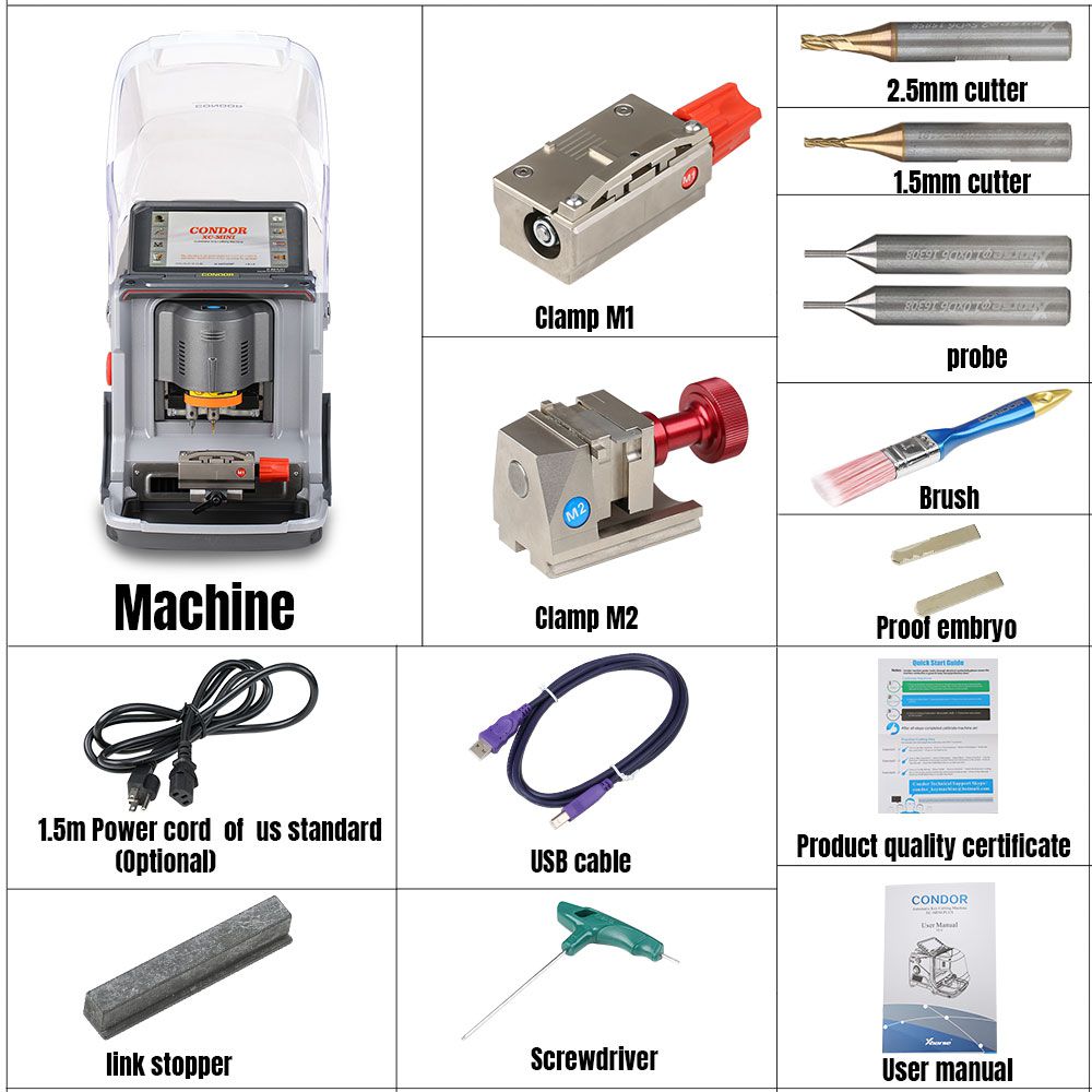  Xhorse Condor MINI Plus Cutting Machine with VVDI MB Tool Key Programmer Get 1 Year Unlimited Token Service