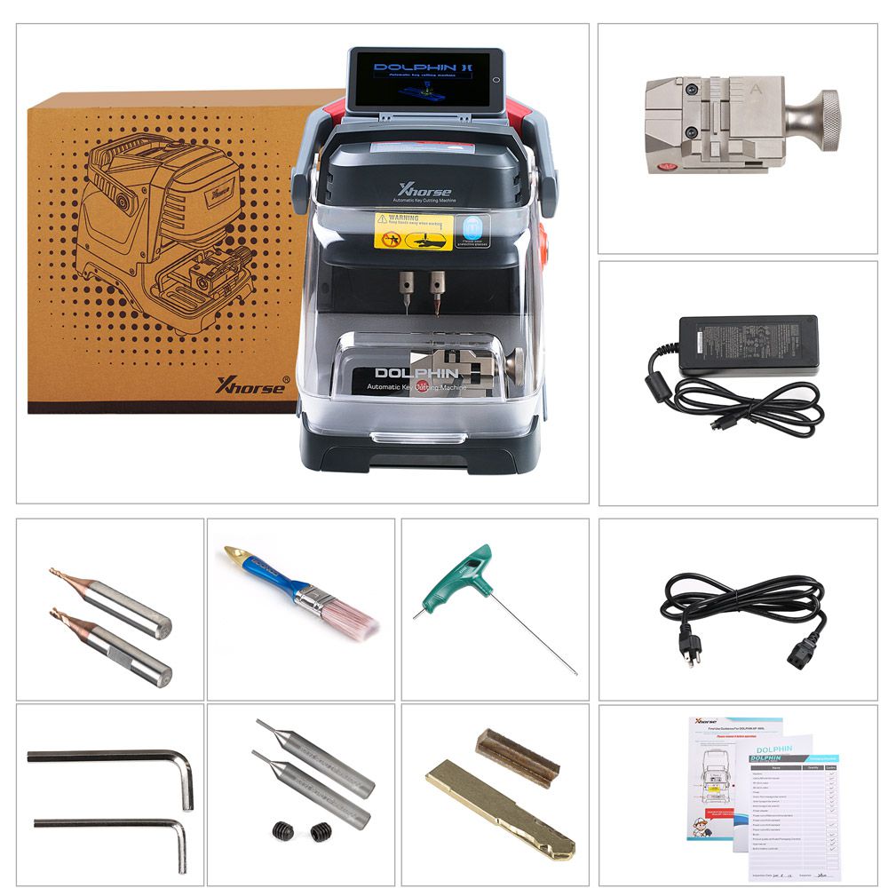 Xhorse Dolphin II XP-005L XP005L Automatic Portable Key Cutting Machine with Adjustable Screen and Built-in Battery