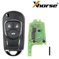 Xhorse XKBU03EN Wire遥控钥匙别克Flip 3按钮英文版5件/批