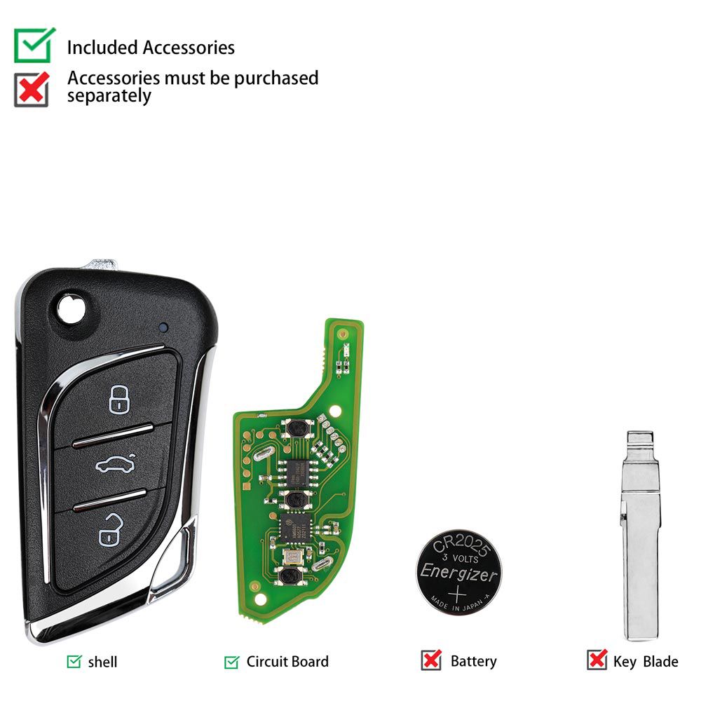  Xhorse XKLKS0EN Wire Remote Key for Lexus Type 5pcs/lot