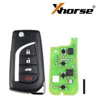 Xhorse XKTO10EN Wire Remote Key Toyota Flip 4 Buttons English Version 5pcs/lot