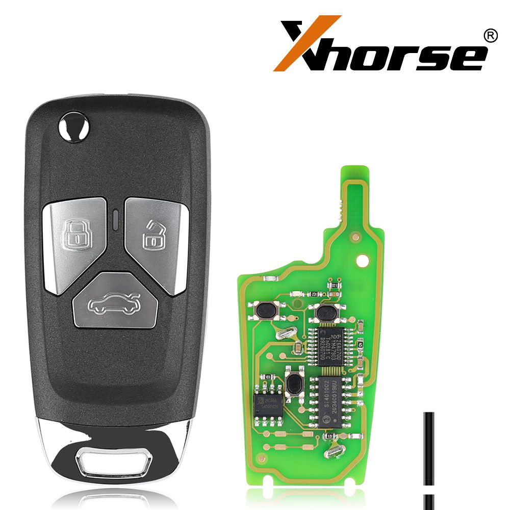 XHORSE XNAU01EN Audi Style Wireless VVDI Universal Flip Remote Key With 3/4 Button 5pcs/lot