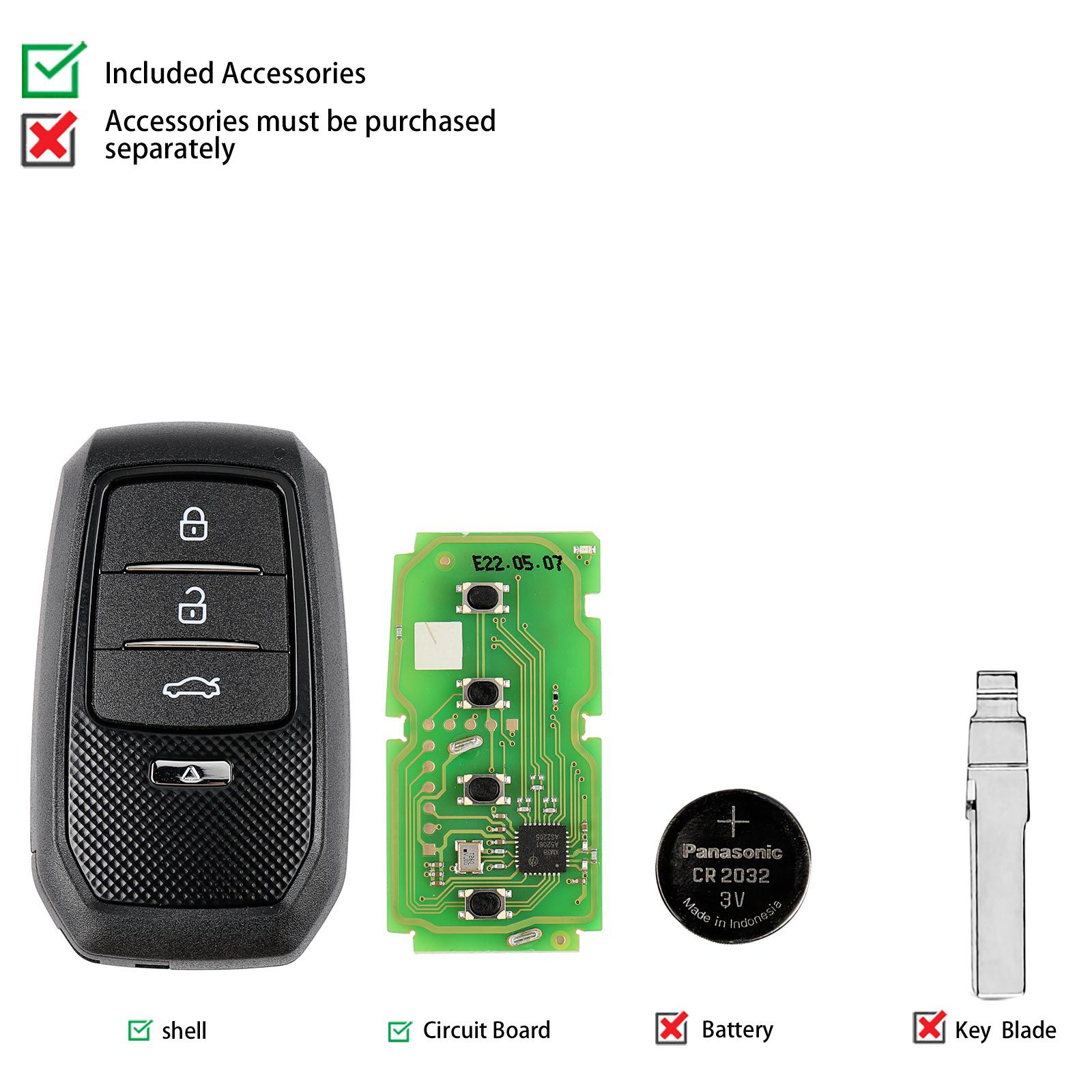 Newest Xhorse XSTO01EN TOY.T for Toyota XM38 Smart Key with Shell Support 4D 8A 4A