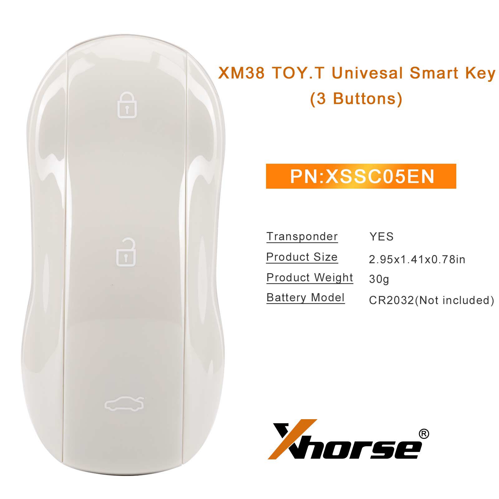 XHORSE XSSC05EN XM38 TOY.T Univesal Smart Key Supercar Style Marble Grey Color 5pcs/lot