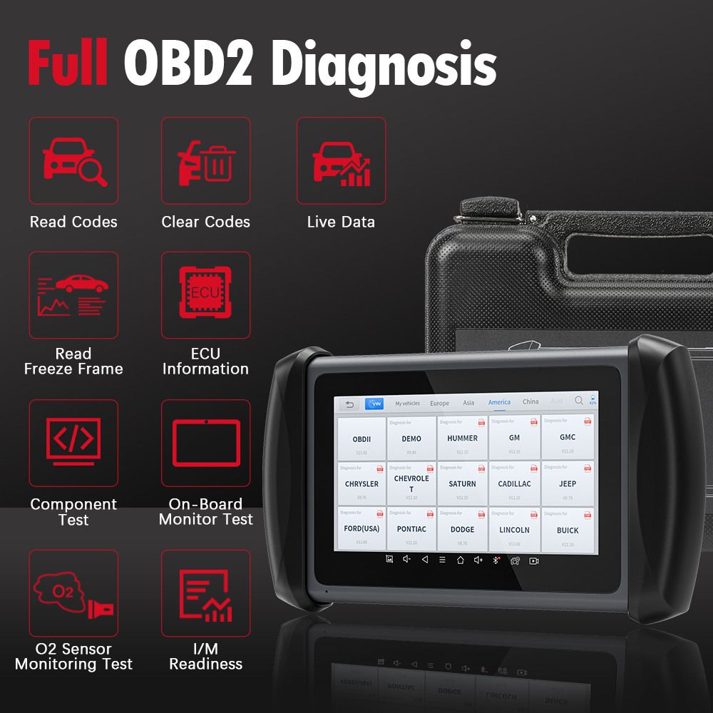 XTOOL InPlus IP616 OBD2 Car Automotive Diagnostic Tool & Key Programmer with 31 Reset Service Lifelong Free Update