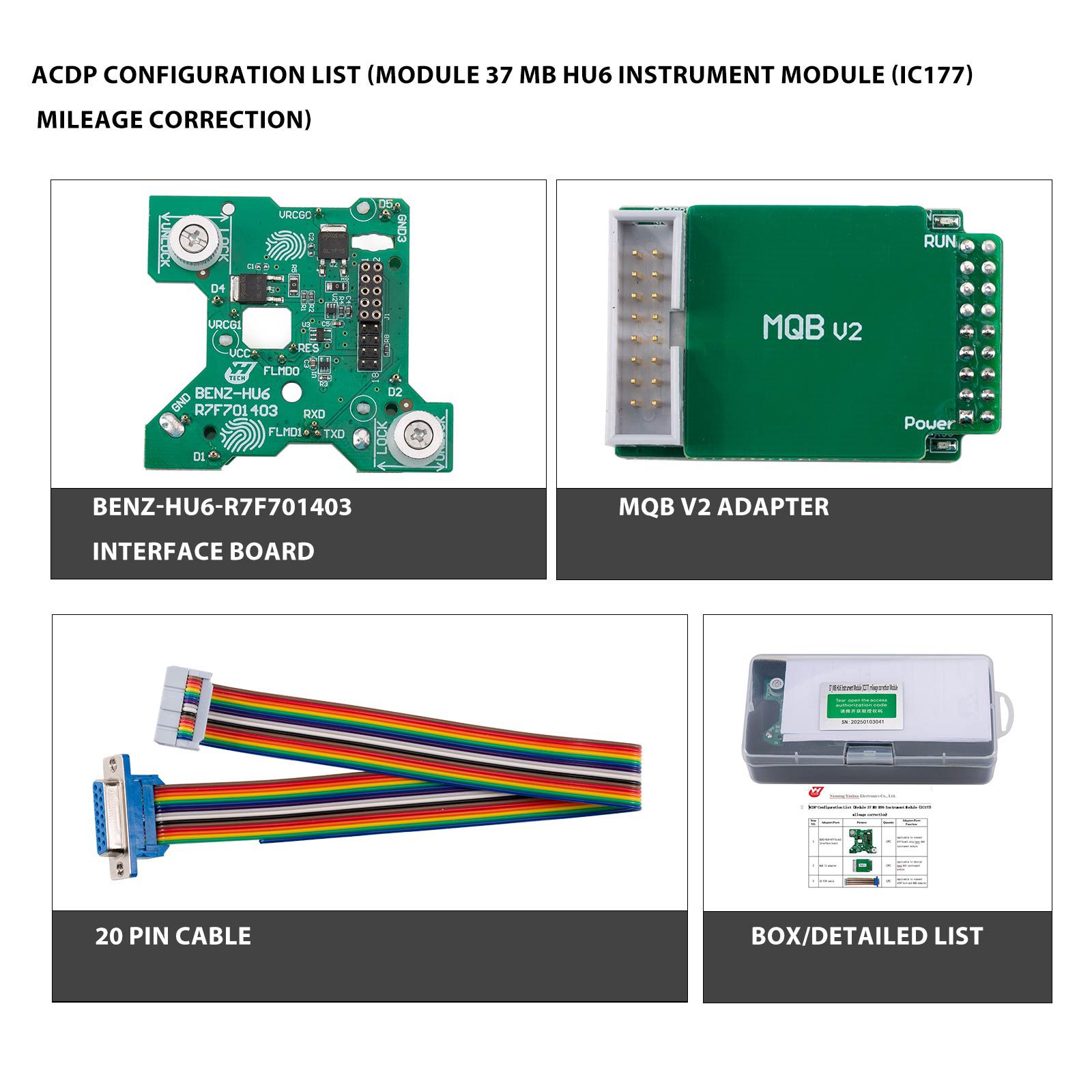 2025 Yanhua Mini ACDP-2 Module 37 for MB HU6 Instrument Module (IC177) Mileage Correction