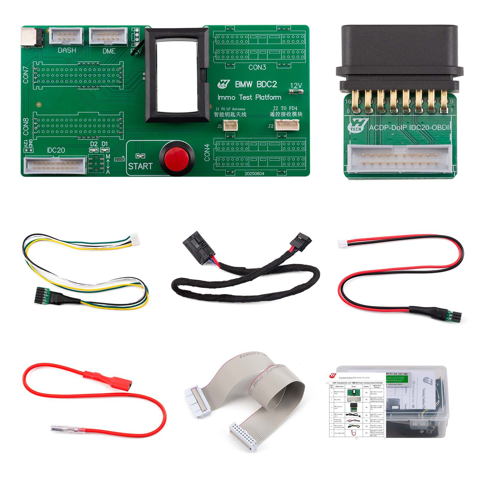 2025 Yanhua ACDP-2 BMW G Series Package ACDP2 Hardware + Module 38 + BDC2 All Key Lost Platform + LF Smart Key Antenna