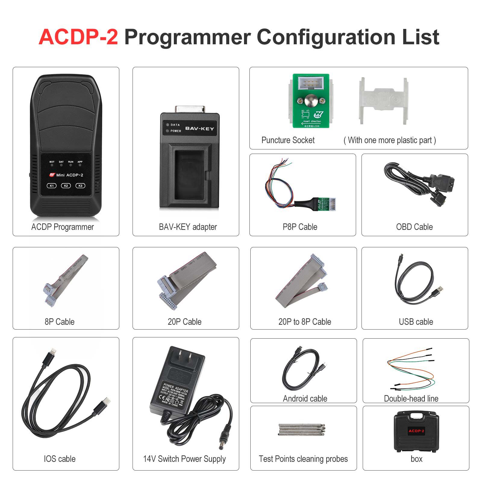 Yanhua Mini ACDP-2 Programming Master Basic Module Supports USB and Wireless Connection No Need Soldering Work on PC/Android/IOS