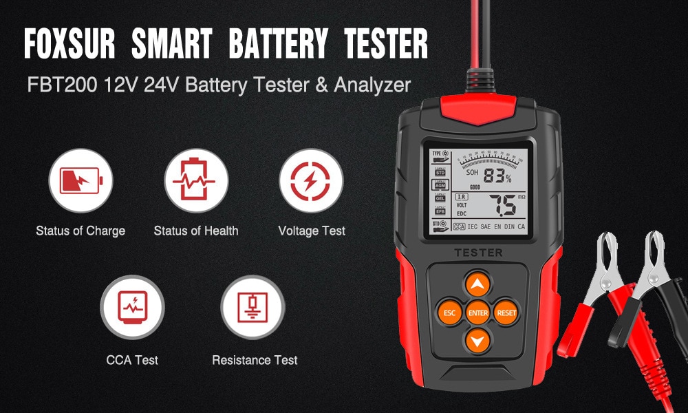 12V 24V Car Battery Tester