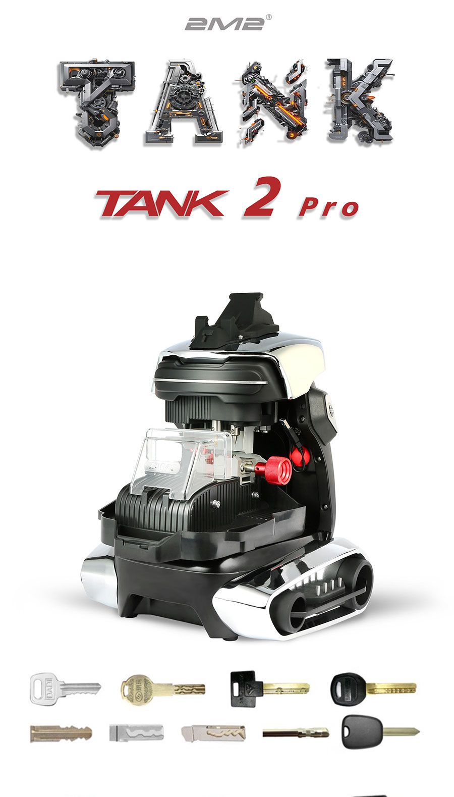 2M2 TANK 2 Pro TANK II Pro CNC Key Cutting Machine Add H