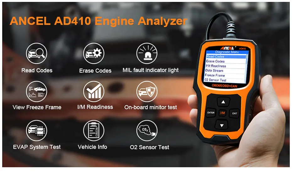 Ancel AD410 OBD2 Scanner