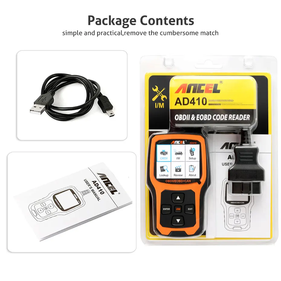 Ancel AD410 OBD2 Scanner