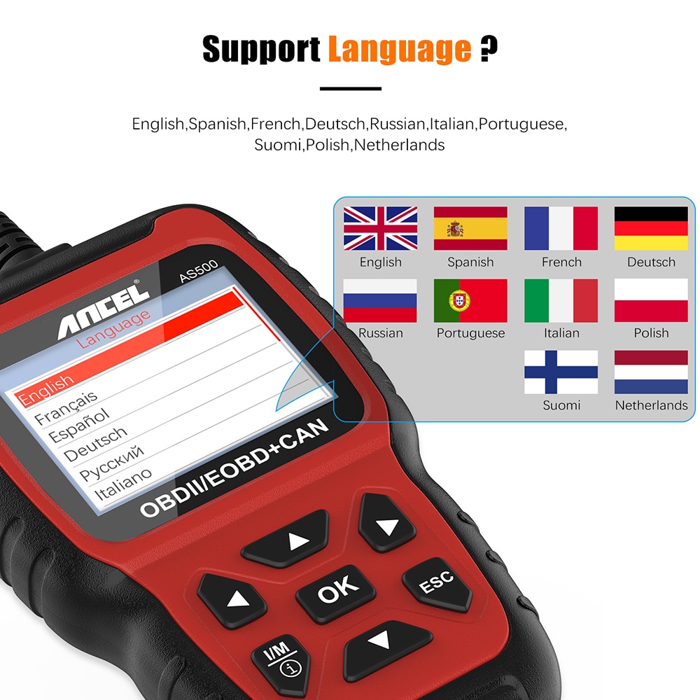 ANCEL AS500 OBD2 Automotive Scanner