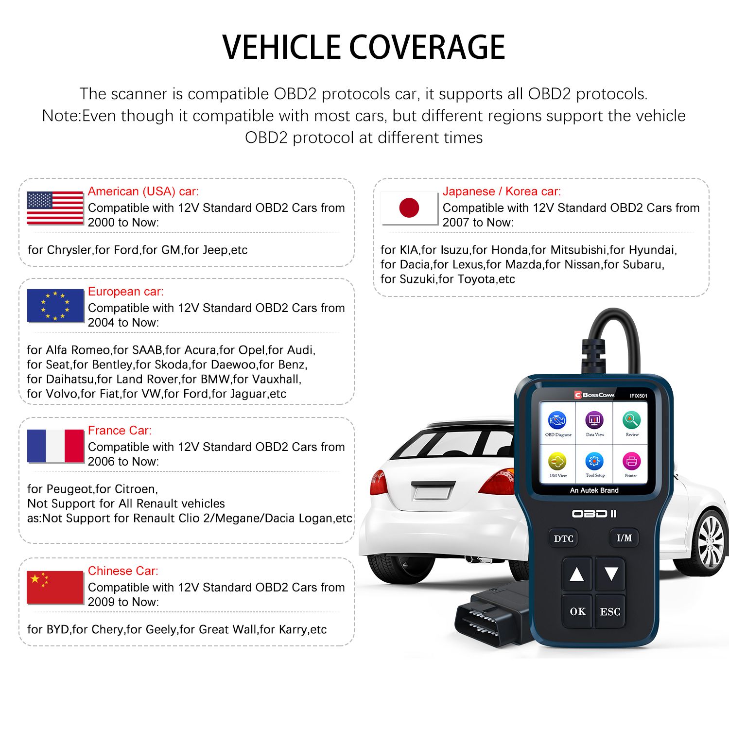 Autek IFIX501 OBD2 Automotive Scanner