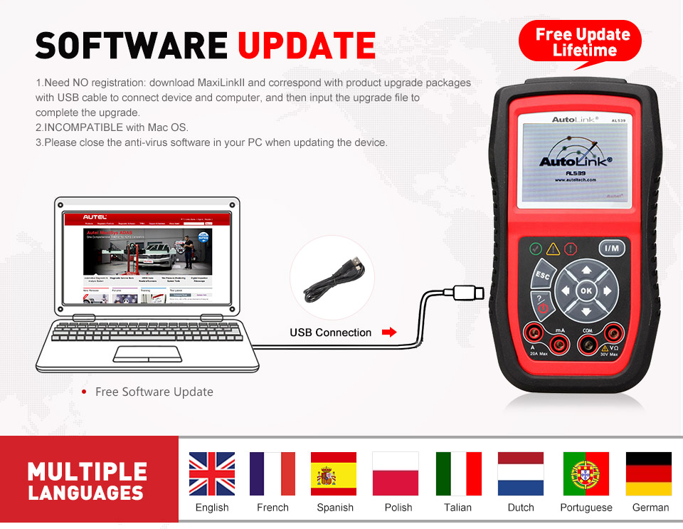 Autel AutoLink AL539B OBDII Code Reader 