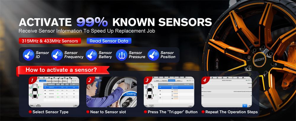 Autel MaxiCOM MK900TS MK900-TS Wireless TPMS Diagnostic