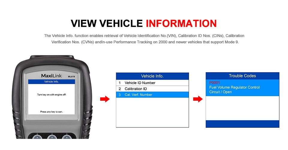 Autel MaxiLink ML619 CAN OBD2 Scanner